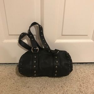 Chi by Carlos Falchi Black Leather Handbag